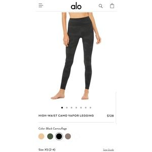 Alo Yoga High Waist Camo Vapor Legging